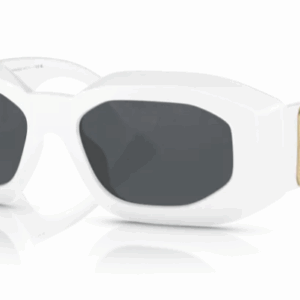Versace 0VE4425U 314/87 White/ Dark Grey Oval Men's Sunglasses