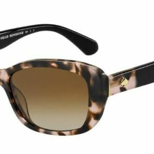 Kate Spade Claretta/P/S 0HT8/LA Pink Havana/Brown Polarized Sunglasses