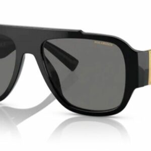 Versace 0VE4436U GB1/81 Black/Dark grey Polarize Soft Rectangle Men's Sunglasses