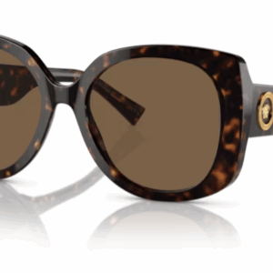 Versace 0VE4387 108/73 Havana/Dark Brown Rectangular Women's Sunglasses