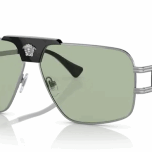 Versace VE2251 1001/2  Green/ Gunmetal Rectangular Men's Sunglasses