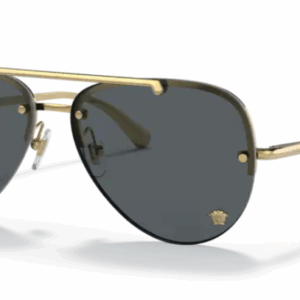 Versace 0VE2231 100287 Gold/Dark grey 60 mm Oval Women's Sunglasses