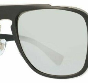 Versace VE2199 10006G Black/Light Gray Silver Mirrored Metal Unisex Sunglasses