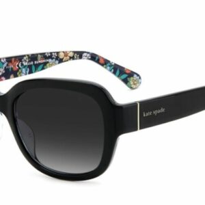 Kate Spade Layne/S 0807/9O Black/Gradient Grey Round Full Rim Women's Sunglasses