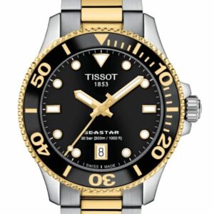 Tissot Seastar 1000 Stainless Steel Black Dial Round Men's Watch T1202102205100