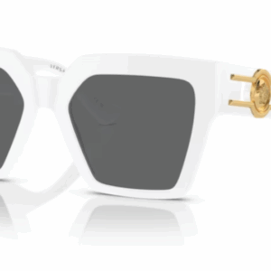 Versace 0VE4458F 314/87 White/Dark Grey Square Women's Sunglasses
