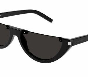 Saint Laurent SL 563 001 Black/Black Semi Rimless Cat-Eye Unisex Sunglasses