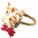 Dolce & Gabbana Sicily Mirror Keychain Red Leather