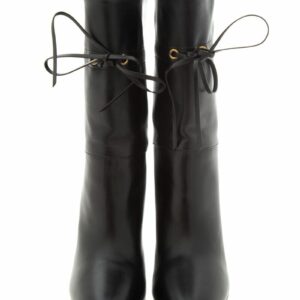Gucci Black Leather Boots SZ 35.5