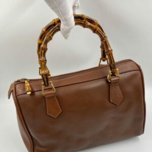 Gucci Brown Boston with Bamboo Handles