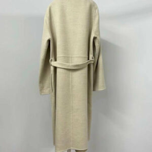 Hermes cream white cashmere coat, size fr34