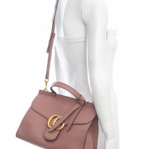 Gucci Pink GG Marmont Top Handle Handbag