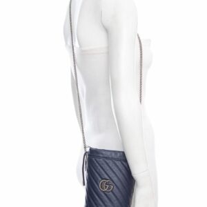 Gucci Navy Marmont Bucket Bag