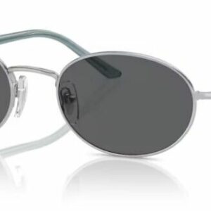 Persol 0PO1018S 518/B1 Silver/Dark Grey Oval 55 mm Women's Sunglasses
