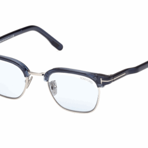 Tom Ford FT1119-D 90A Shiny Blue/Smoke Square Men's Sunglasses