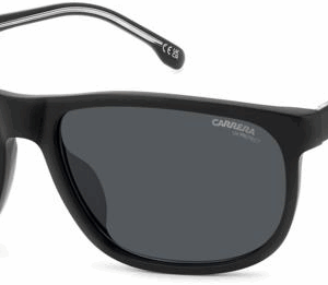 Carrera C Flex 01/G/S 003 Matt Black/Grey Polarized Rectangle Men's Sunglasses