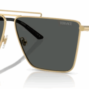 Versace 0VE2266 100287 Gold/Dark Grey Square Men's Sunglasses