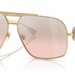 Versace 0VE2269 10027E Gold/Light Pink Mirror Gradient Silver Men's Sunglasses