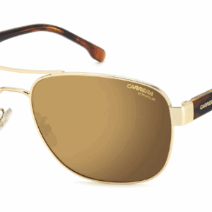 CARRERA C FLEX 02/G/S J5G-Gold/Yellow Gold Polarized Round Men's Sunglasses