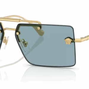 Versace 0VE2245 100280 Gold/Blue Rectangular Women's Sunglasses