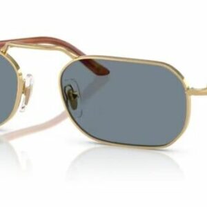 Persol 0PO1020S 113256 Gold-Light Havana/Light blue Oval Shape Unisex Sunglasses