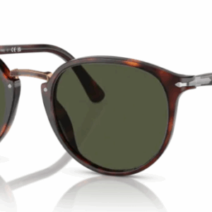Persol 0PO3210S 24/31 Havana/Green Oval Men's Sunglasses