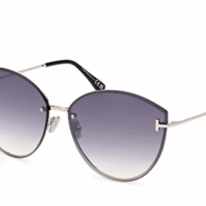 Tom Ford FT1106 16C Shiny Palladium /Smoke Mirror Cat Eye Women Sunglasses