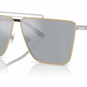 Versace 0VE2266 15141U Gold Silver/Blue Mirror Silver Square Men's Sunglasses