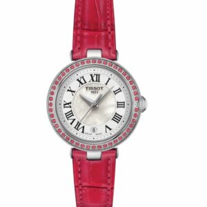 Tissot Swiss Quartz White Dial  Synthetic Leather Women's Watch T1260106611300