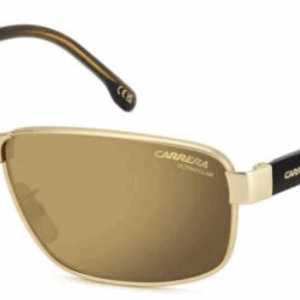CARRERA C FLEX 09/G/S AOZ Matte Gold/Gold Polarized Rectangle Men's Sunglasses