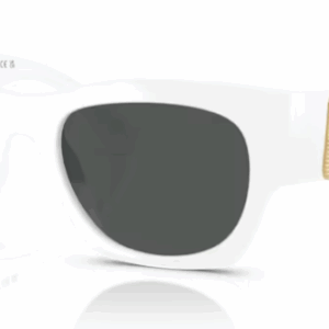 Versace 0VE4479U 314/87 White/Dark Grey Soft Square Men's Sunglasses