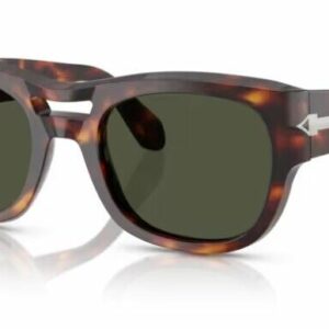 Persol 0PO0064S 24/31 Havana/Green Soft Square 54mm Men's Sunglasses