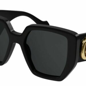 Gucci GG 0956S-003 Black/Gray Oversized Geometric Women's Sunglasses