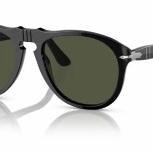 Persol 0PO0649 95/31 Black /Green 52mm Soft Square Men's Sunglasses