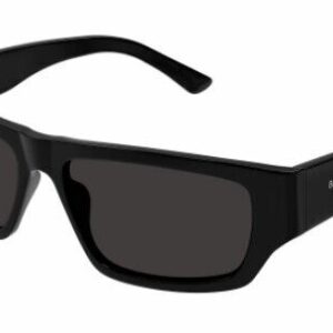 Balenciaga BB0366S 001 Black/Grey Rectangular Men's Sunglasses