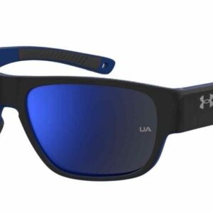 Under Armour  UA-Scorcher 00VK-XT Matte Black/Blue Mirrored Men's Sunglasses