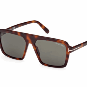 Tom Ford VINCENT FT1176 53N Blonde Havana/Green Oversize Square Men's Sunglasses