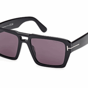 Tom Ford Redford FT1153 01A Shiny Black/Smoke lens Square Men's Sunglasses