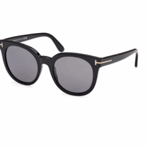 Tom Ford FT1109 01D Shiny Black/Smoke Polarized Soft Square Women's Sunglasses