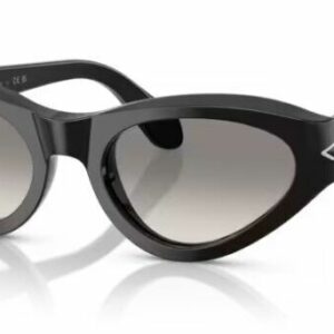 Persol 0PO0052S 95/32 Black/Clear Gradient Grey Cat Eye Women Sunglasses