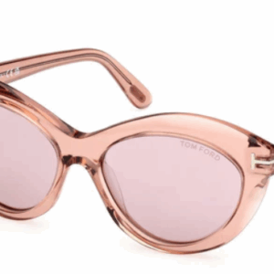 Tom Ford FT1111 72Z Shiny Light Pink/Gradient Oval Women's Sunglasses