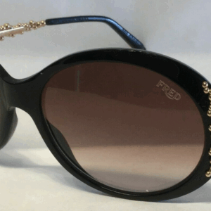 Fred Pearls 8451 202 Black/Brown Gradient Oval Women's Sunglasses