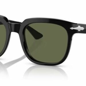 Persol 0PO3323S 95/58 Black/Green Polarized Square 56mm Men's Sunglasses