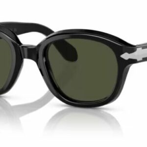 Persol 0PO0060S 95/31 Black/Green Soft Square 52mm Women's Sunglasses