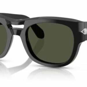 Persol 0PO0064S 95/31 Black/Green Soft Square 54mm Men's Sunglasses