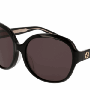 Gucci GG0080SK 001 Black/Smoke Round Women's Sunglasses.