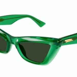 Bottega Veneta BV1101S 010 Green/Green Cat Eye Women's Sunglasses