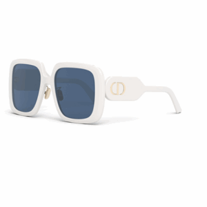 Christian Dior Bobby S2F 95B0 Ivory/Blue Square Women's Sunglasses