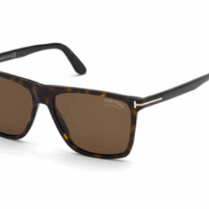 Tom Ford Fletcher FT0832 52H Dark Havana/Brown Polarized Square Men's Sunglasses