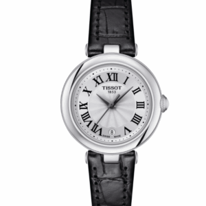 Tissot Bellissima Small Lady White Dial Black Leather Strap Watch T1260101601300